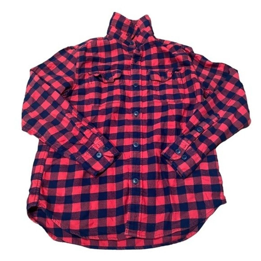 Crewcuts 100% Cotton Red Plaid Button Up Shirt